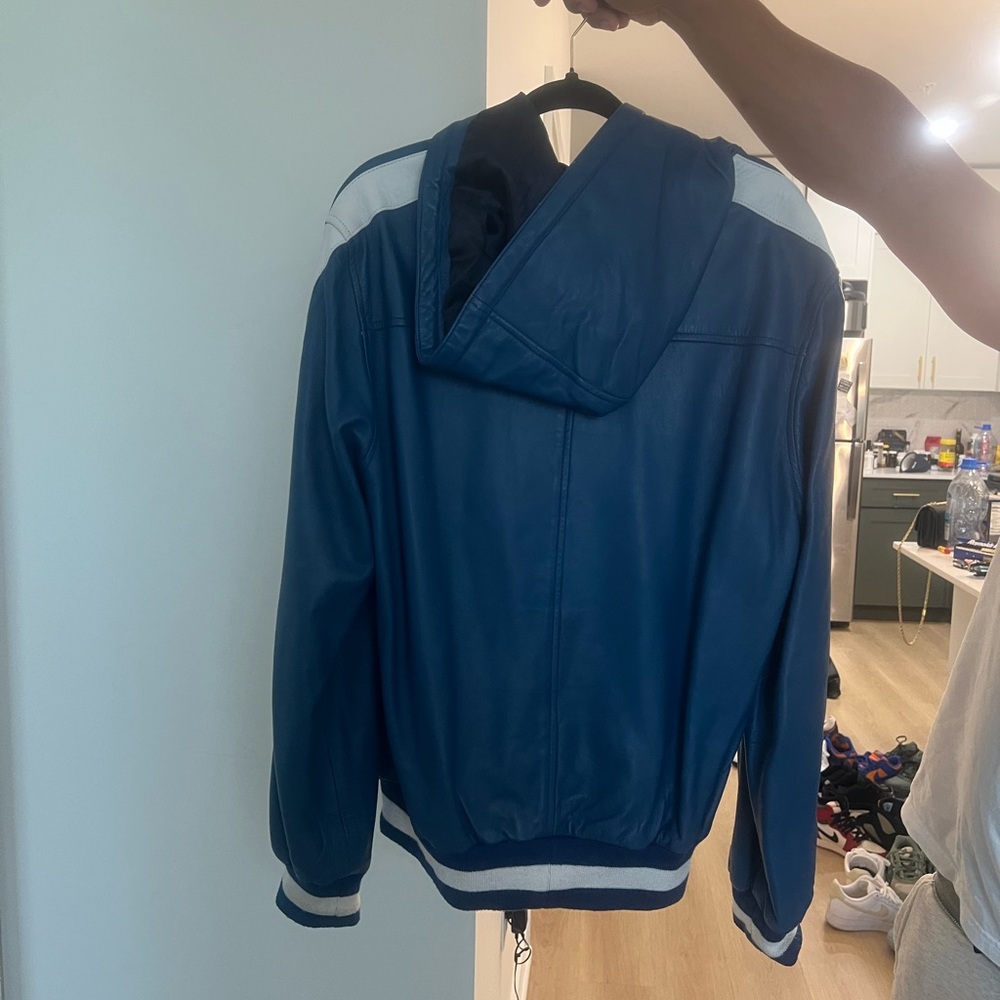 Men's Blue Hooded Jacket